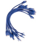 부트리스토어 | Monoprice Cat6 이더넷 패치 케이블 - 스너그리스 24AWG 550MHz, 구리 베어 (12팩) 블루 와이어, UTP, FLEX 0.3m(1피트) RJ45, 퓨어 12...