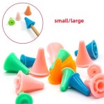 30/60개 바늘 팁 보호대 1.8cm/2.1cm 초보자용 고무 커버 가정용 도구 : 열성마켓