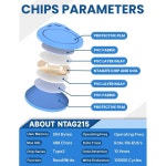 NFC 태그 키체인 키포브 NTAG215 카드 포브 명함 칩 메이커 504 바이트 메모리 태그모 지원 장치와 호환됨 Matte : 커런시