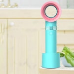 탁상용 선풍기 무소음 무선 미니 usb 충전형 사무실 블레이드리스 선풍기 쿨러 US 없는 White : 엘리스갤러리