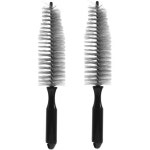 에이더블유디올휠디테일링 | 자동차 디테일링을 위한 2Pcs 림 클리너 브러시 내구성이 뛰어난 타이어 청소 도구인테리어 매트 및 엔진 베이용 다용도 휠 : 더블유파트너스H