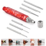 JRready ST5258 전기 핀 추출기 공구 키트, AMP/Metri Pack/TE/JST/Deutsch 커넥터용 교체 팁 6개, 자동차 수리 하네스 터미널에 적합한...