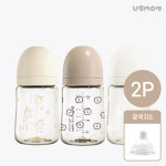 아이맘웰빙몰 | 유비맘 1+1 PPSU 패턴 디자인 아기 젖병 젖꼭지포함 200ml : 유비맘