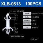 100 500 1000PCS XLB 0813 플라스틱 PC 보드 절연 컬럼 PCB 스페이서 클립 더블 간격 지원 : 네리온