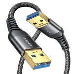 아이에프티무역엔드마트 | 아이노페 USB 케이블 A에서 A까지 파열 없음 하드 드라이브... TV 노트북 쿨러 6피트 블랙 1팩과 호환되는 더블 엔드 타입 코드 : 알로하마트B
