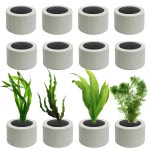 조이화트레이드 12 PCS 수족관 무게 블랙 냄비 스펀지 세라믹 식물 링과 수조 부동 : 로그앤픽505