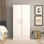 옷장 행잉 레일이 기능성 의류 보관 흰색 캐비닛 : 와이드마켓29호점