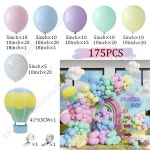 여행 테마 풍선 가랜드 키트 열기구 블루 옐 퍼플 라텍스 생일 샤워 파티 장식 1. 175PCS : 제이위드어스20호점
