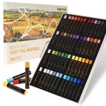 LIGHTWISH 전문 오일 파스텔 48 가지 생동한 색상 플러스 4 화이트 크리미 색소 아티스트 소프트 52 개 세트 : 월드셀러코어