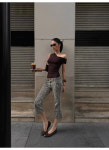 Vintage Leopard Bootcut Pants : 엘아비뉴