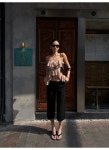 low rise straight cropped pants : 엘아비뉴