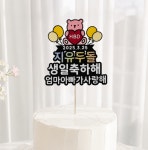 아기생일 토퍼 곰돌이 핑크 블루 풍선 : 루미토퍼