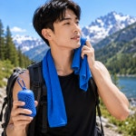쿨링 스포츠 타올 휴대용 쿨 아이스 냉감 타월 땀 운동 러닝 등산 목 여름 수건 : 쇼핑뱅
