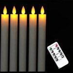 춤추는헤어스캔들 | 원격 또는 원격 제어 불꽃없는 테이퍼 양초 이동 춤추는 심지 플라 10 개 5 개 리모컨