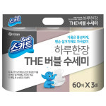 유한킴벌리 스카트 버블 일회용 수세미 60개입