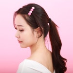 반달콩 헤어 집게핀 그린 b