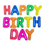 메세지은박풍선세트 생일컬러풀 생일 파티 호일 풍선