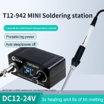 OLED 미니 납땜 스테이션 전원 공급 장치 없이 휴대용 디지털 전자 용접 다리미 DC 버전 QUICKO T12-942