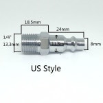 1PCS 1 4 외부 나사 공압 퀵 커플 링 수 커넥터 유럽 JP 스타일 1 PCS JP Style