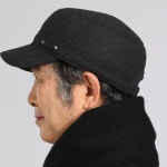 중년 남성 겨울 방한모자 귀달이 캡모자 귀덮개