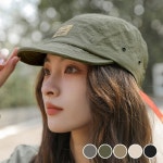 고급 레트로 사이즈 조절 숏챙 볼캡 모자