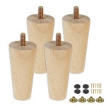 단단한 나무 가구 다리 키트 8 15 높이 피트 경사 콘 소파 침대 캐비닛 테이블과 의자 교체 H8CM 4PCS