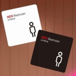MEN Restroom1 부착형 정사각 소형안내판