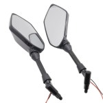 후면보기 범용 하우징 미러가있는 R1200GS LED 미러 오토바이 사이드 라이트 용 백미러 R1200RT bla