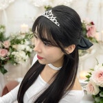 웨딩 티아라 왕관머리띠 C