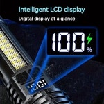 Heinast 고출력 LED 손전등 강력한 TYPE-C 충전식 COB 측면 조명 토치 야외 캠핑 하이킹용
