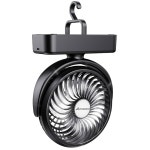 LED 랜턴이 장착된 휴대용 캠핑 팬 - 40시간 근무 시간 충전식 배터리 작동식 팬 텐트카 RV 허리케인 긴급 정전 생존 키트용 걸이 부착 5