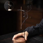 버너 거꾸로 향 스틱 홀더 나무 라운드 트레이 장식 침실 홈 요가 Walnut wood