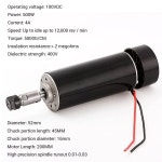 CNC 밀링 머신 조각 기계용 공랭식 스핀들 모터 500W ER11 척 직경 12000RPM 100VDC