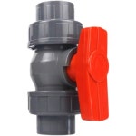 PVC 더블 라이브 볼 밸브 DN20 25 32 40 50 63 75 90 110 수도관 피팅 파이프 스위치 gra 1PC