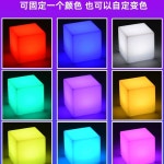LED 가구 라운지 카페 루프탑 장식 사각 테이블세트 야광