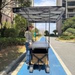캠핑카트 파라솔 테이블 웨건 로즈 캐리어 쇼핑 업소 운반용
