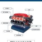 소형 모형엔진 프라모델 모터 미니 키트 8기통 V8 조립 제트엔진