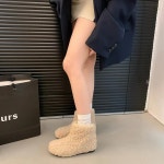 벨벳 방수 플랫폼과 바닥 둥근 머리 미끄럼 방지 통기성 발목 부츠 1