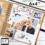 Bstorify 스크랩북 앨범 60페이지 8 x 8 두꺼운 200gsm 크래프트 페이퍼 사진 스크랩북 메모리북 - 아트 공예 프로젝트에 이상적입니다