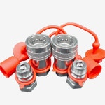 1 2 NPT 유압 퀵 커넥트 트랙터 커플러 ISO 5675 볼 파이오니어 스타일 더스트 캡 2 세트 데코홍디