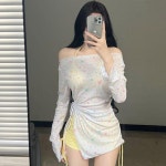 코코비치 쓰리피스 수영복 홀터넥 비키니 커버업 1111 M