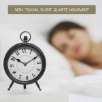 빈티지 테이블 시계 장식용 책상 선반 소박한 맨텔 시계 농가 논티킹 7 3 H