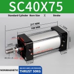 ABILKEEN 표준 공압 실린더 보어 크기 X 스트로크 복동 SC50X100