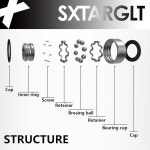 SXTAGLT 볼 베어링 키트 PCS 더블 메탈 차폐 깊은 홈 휠 스케이트보드 모터 3D 프린팅 고탄소강 베어링용 698ZZ 608ZZ 628ZZ 6903ZZ...