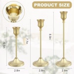 툰예 캔들 홀더 6PCS 금속 테이퍼 홀더 기둥 캔들용 금 할로윈 장식용 6 PCS 6 5 X7 7 X8 9