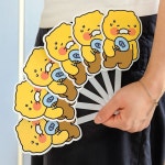 귀여운 춘식이 접이식 부채 4P 휴대용 폴딩 여름 선물 접이식부채 접는부채 캐릭터부채