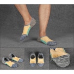 주케아소스 노쇼 양말 - 남성용 8팩 로우 컷 발목 양말 미끄럼 방지 캐주얼 코튼 Color Block- 6pairs 6-10
