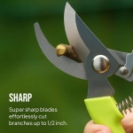 2팩 스테인리스 스틸 가드닝 가위 가지치기 가위 정원용 Pruning Shears