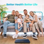 자세 550파운드 용량의 디지털 욕실 저울 고정밀 체중계 엑스트라 와이드 플랫폼 대형 LED 디스플레이 내구성이 뛰어난 가정용 강화 유리