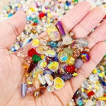 라오팟 구슬 반 파운드 모듬 유리 팔찌 공예품 DIY 아트 보석 용품을 위한 2-16mm 컬러 크리스탈